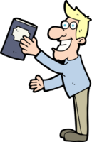 cartoon man with book png