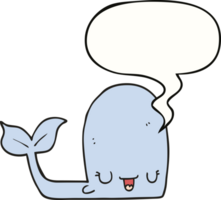 cartoon happy whale and speech bubble png