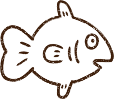 Surprised Fish Charcoal Drawing png