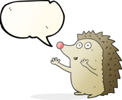speech bubble cartoon cute hedgehog png