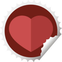 heart symbol round sticker stamp png