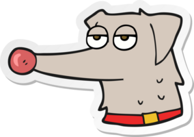 sticker of a cartoon dog with collar png