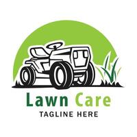 Lawncare logo design template, Lawn mower logo clipart. Suitable for landscaping business. vector