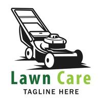 Lawncare logo design template, Lawn mower logo clipart. Suitable for landscaping business. vector