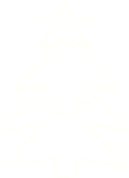 dibujo de tiza del árbol de navidad png