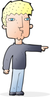 cartoon pointing man png