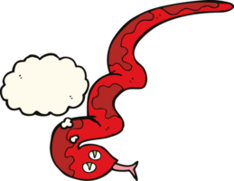 cartoon hissing snake with thought bubble png