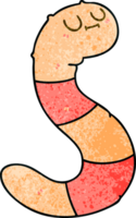 quirky hand drawn cartoon worm png