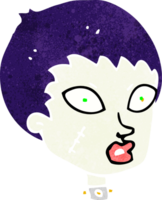 cartoon female zombie head png