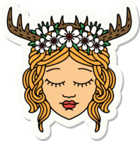 human druid character face sticker png