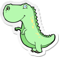 adesivo de um dinossauro de desenho animado png