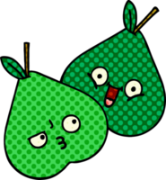comic book style cartoon pears png