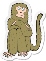 sticker of a cartoon monkey png