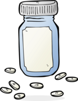 Cartoon-Glas mit Pillen png