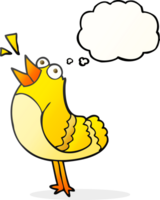 thought bubble cartoon bird png