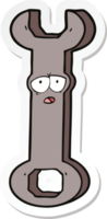 sticker of a cartoon spanner png