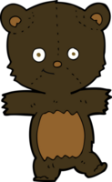 cartoon cute black bear png