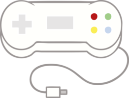 controller di gioco retrò dei cartoni animati di colore piatto png