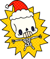 kerst cartoon van kawaii skelet png