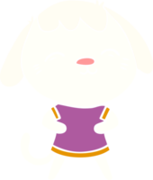 happy flat color style cartoon dog png