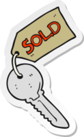 sticker of a cartoon new house key png