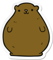 klistermärke av en tecknad björn png