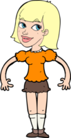 cartoon woman shrugging shoulders png