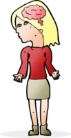 cartoon clever woman shrugging shoulders png