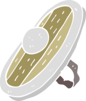 flat color illustration of a cartoon shield png