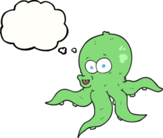 thought bubble cartoon octopus png