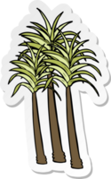 sticker of a cartoon palm tree png