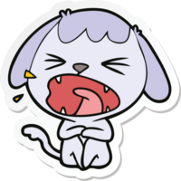 sticker of a cute cartoon dog png