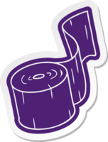 cartoon sticker of a toilet roll png