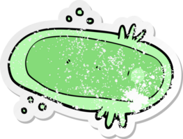 pegatina angustiada de una ameba de dibujos animados png