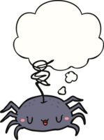 cartoon spider and thought bubble png