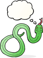 serpent de dessin animé avec bulle de pensée png