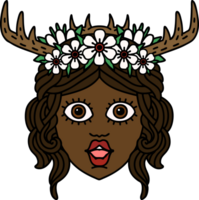 human druid character face illustration png