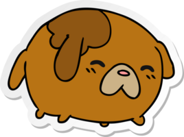 sticker cartoon of cute kawaii dog png