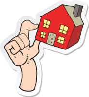 sticker of a cartoon housing market png