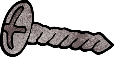 cartoon doodle metal screw png