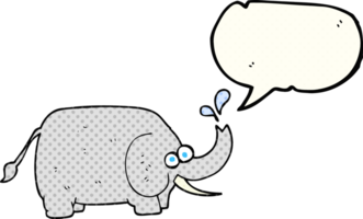 komisk bok Tal bubbla tecknad serie elefant png