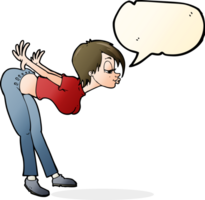 cartoon sexy woman with speech bubble png