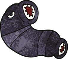 sanguessuga de monstro de doodle de desenho animado png