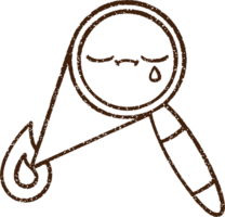 Magnifying Glass Charcoal Drawing png