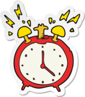 sticker of a cartoon ringing alarm clock png