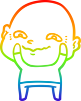 arco iris gradiente línea dibujo dibujos animados tipo espeluznante png