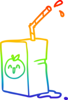 Regenbogen-Gradientenlinie Zeichnung Apfelsaft-Box png