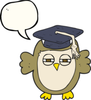 discours bulle dessin animé intelligent hibou png