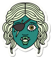 orc rogue character face sticker png