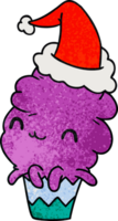 kerst getextureerde cartoon van kawaii muffin png